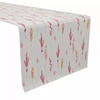 Настольная дорожка, 100 % хлопок, 16x90 дюймов, Pink Botanicals