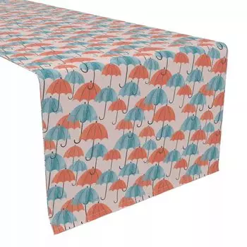 Настольная дорожка, 100 % хлопок, 16x90 дюймов, зонтики подняты.