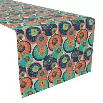 Настольная дорожка, 100 % хлопок, традиционный японский зонт 16x90 дюймов.