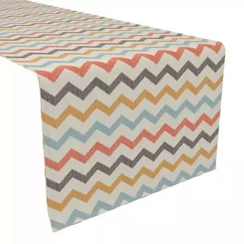 Настольная дорожка, 100 % полиэстер, 12x72 дюйма, шевронная иллюстрация.