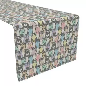 Настольная дорожка, 100% полиэстер, 12x72 дюйма, Smarty Cats