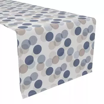 Настольная дорожка, 100 % полиэстер, 14x108 дюймов, абстрактные монотонные точки.