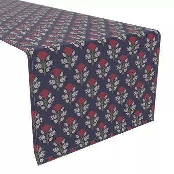 Настольная дорожка, 100% полиэстер, 14x108 дюймов, Букет маков.