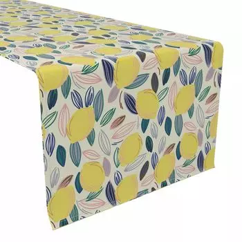Настольная дорожка, 100 % полиэстер, 14x108 дюймов, эскиз Summer Lemon.