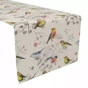 Настольная дорожка, 100% полиэстер, 14x108 дюймов, Bird Watch