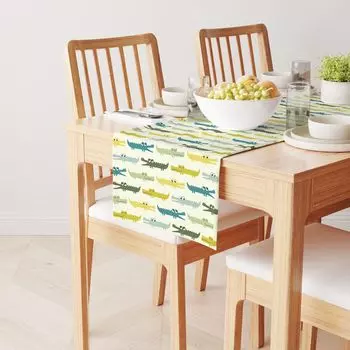 Настольная дорожка, 100 % полиэстер, 14x108 дюймов, Funny Gators.