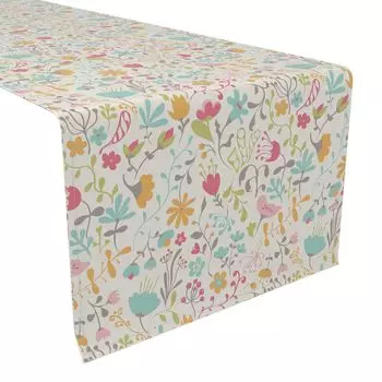 Настольная дорожка, 100% полиэстер, 14x108 дюймов Blooming Springs