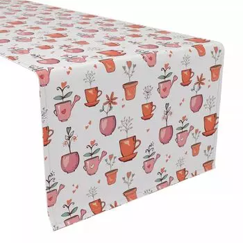 Настольная дорожка, 100 % полиэстер, 14x108 дюймов, Love of Plants