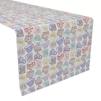 Настольная дорожка, 100 % полиэстер, кружки с абстрактным рисунком 14x108 дюймов