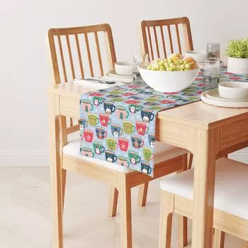 Настольная дорожка, 100 % полиэстер, праздничные кружки для горячего какао, 12x72 дюйма