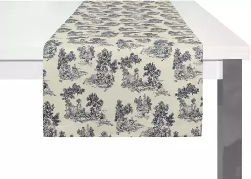 Настольная дорожка Adam "Good Old Days", (1 шт.), органическая GOTS, сертифицирована CERES 0242Сделано в Германии 150х50 см, темно-синий