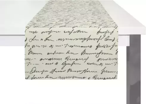 Настольная дорожка Adam "Scribble", изготовленная из экологически чистого хлопка, производство Германия 50х150 см, черный