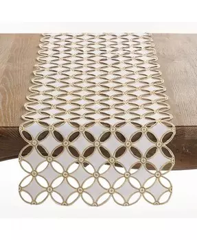 Настольная дорожка Buche De Noel Collection Holiday Design, 16 x 68 дюймов Saro Lifestyle, золото