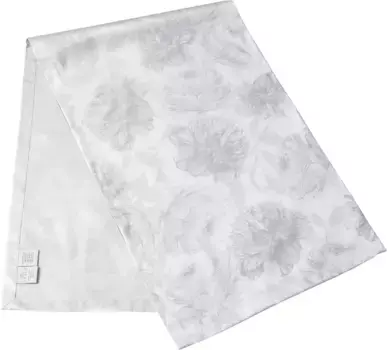 Настольная дорожка Curt Bauer "3458 Диана, с изящно нарисованными пионами, столовое белье дамасское", (1 штука), из 100% хлопка, мерсеризованная 50х160 см, белый