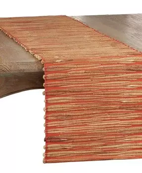 Настольная дорожка с дизайном водного гиацинта, 54 x 14 дюймов Saro Lifestyle, оранжевый