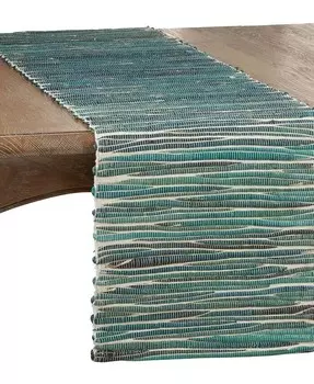 Настольная дорожка с дизайном водного гиацинта, 54 x 14 дюймов Saro Lifestyle, синий