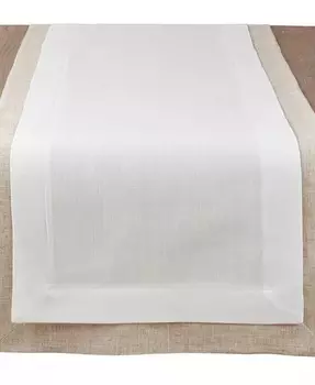 Настольная дорожка с двухслойным дизайном, 54 x 18 дюймов Saro Lifestyle, слоновая кость