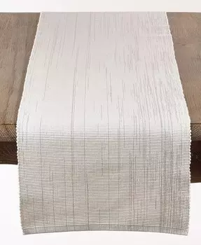 Настольная дорожка с мерцающими ребрами, 90 x 13 дюймов Saro Lifestyle, белый