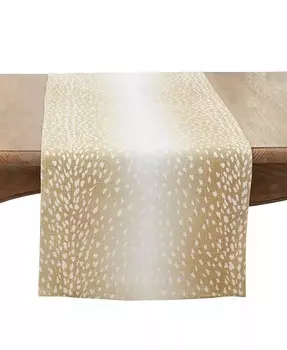 Настольная дорожка с принтом «Земляная антилопа», 18 x 108 дюймов Saro Lifestyle, бежевый