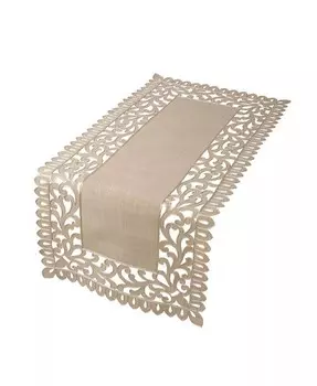 Настольная дорожка с вышивкой лозой, 16 x 70 дюймов Xia Home Fashions, бежевый
