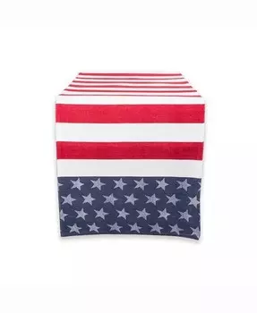 Настольная дорожка со звездами и полосами, 14 x 54 дюйма Design Imports, красный