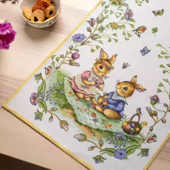 Настольная дорожка Spring Fantasy Villeroy & Boch, зелено-белый