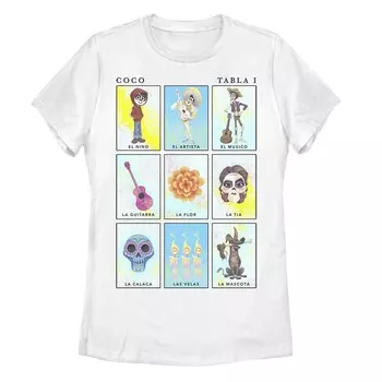 Настольная футболка Disney/Pixar's Coco Juniors' Group Shot Licensed Character, белый