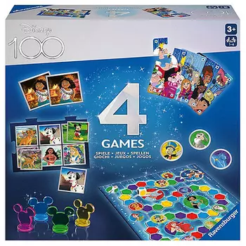 Настольная игра Disney 100Th Anniversary 4 In 1 Games Box