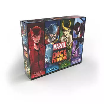 Настольная игра USAopoly Dice Throne Marvel 2 - 4 Hero Box - Scarlet Witch, Thor, Loki, Spider-Man