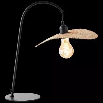 Настольная лампа, 46 х 28 х 43 см, Е27, макс. 52 Вт, выключатель, металл/бамбук Lightbox, черный