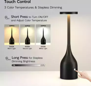 Настольная лампа AKKEE, золотой