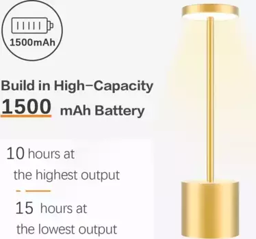 Настольная лампа AKKEE, золотой