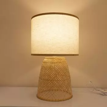 Настольная лампа Asianliving из бамбуковой лямки, натуральная ручная работа - Phoebe D32xH49,5см Fine Asianliving