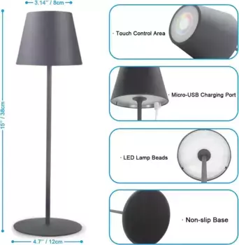 Настольная лампа Bedee, черный