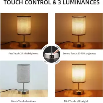 Настольная лампа Bedee, серый