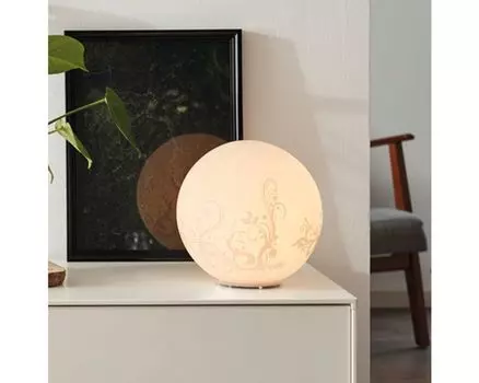 Настольная лампа Brilliant Bona, 1x E27 максимум 60Вт, стекло, белый 10548/05 Шар 25см