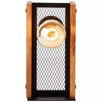 Настольная лампа BRILLIANT Calandra черный/цвет дерева 93121/76