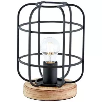 Настольная лампа Brilliant Gwen состаренное дерево/черный корунд, коричневый