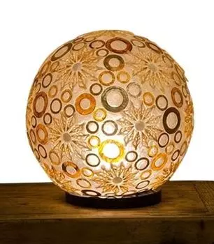 Настольная лампа Casa Padrino в форме шара из ракушек мидий - Stars & Rings