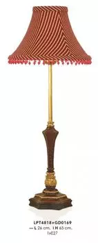 Настольная лампа Casa Padrino в стиле барокко красный/золотой 26 x В 65 см - роскошная настольная лампа - ностальгическая и великолепная
