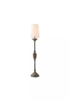 Настольная лампа Caylus белый/коричневый Loberon, белый коричневый