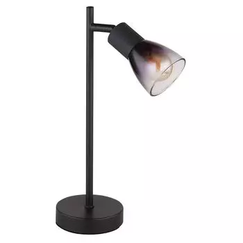 Настольная лампа, черный металл, дымчатое стекло, H 35 см Globo Lighting