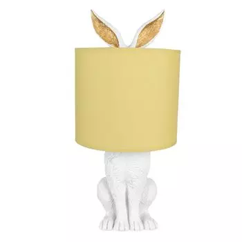 Настольная лампа Clayre & Eef кролик 20x43 см белый желтый пластик Clayre&Eef