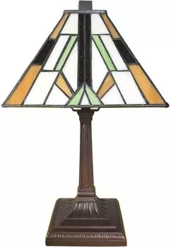 Настольная лампа Clayre & Eef Tiffany 20x20x34 см, коричневый пластик стекло Clayre&Eef