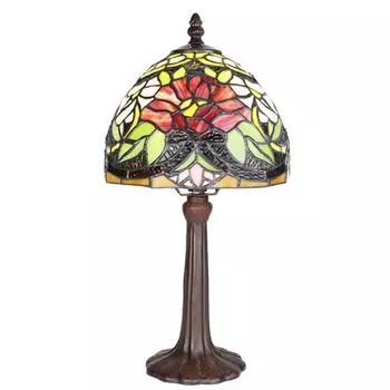 Настольная лампа Clayre & Eef Tiffany 20x36 см, разноцветное стекло, пластик, круглая Clayre&Eef, мультиколор