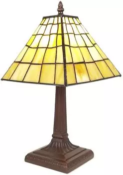 Настольная лампа Clayre & Eef Tiffany 20x38 см, желтое пластиковое стекло Clayre&Eef, желтый
