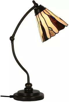 Настольная лампа Clayre & Eef Tiffany 27x51 см, бежевое стекло Clayre&Eef, бежевый