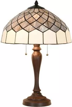 Настольная лампа Clayre & Eef Tiffany 40x58 см серое стекло Clayre&Eef, серый