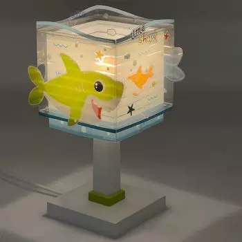 Настольная лампа для детской комнаты Dalber Baby Shark в разноцветном и белом цвете E14, мультиколор