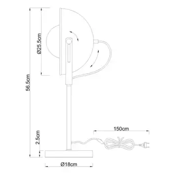 Настольная лампа Etc-shop, черный